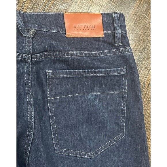 Raleigh Denim Jones Jeans Mens 32 x 30 Blue Slim Straight Fit Handcrafted Signed - Picture 11 of 12